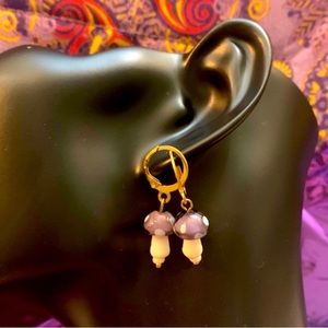 Handmade Pair of Mushroom Earrings